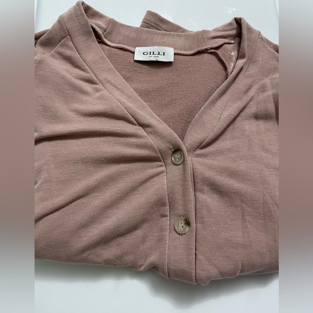 Light pink cropped cardigan